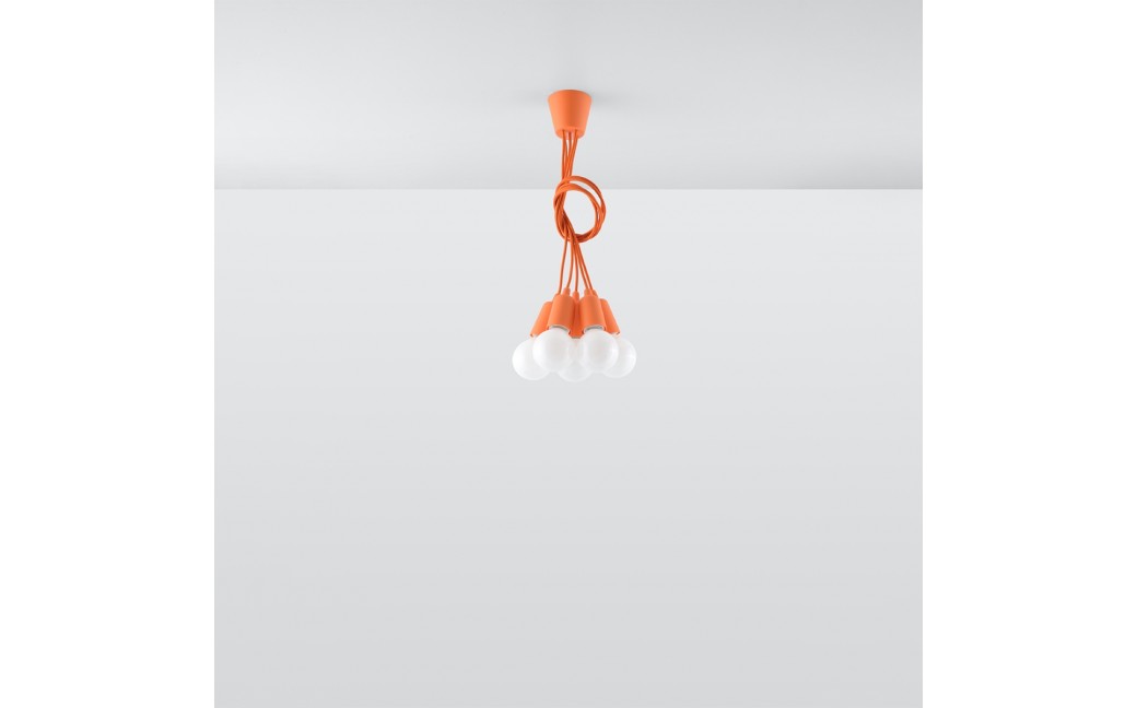 Sollux Lampa wisząca DIEGO 5 pomarańczowy SL.0586