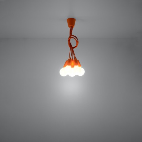 Sollux Lampa wisząca DIEGO 5 pomarańczowy SL.0586