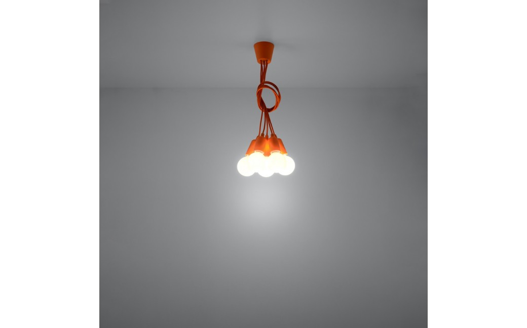 Sollux Lampa wisząca DIEGO 5 pomarańczowy SL.0586
