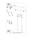 Pendant lamps - Sollux PABLO 2 pendant lamp white SL.0629 - product 5