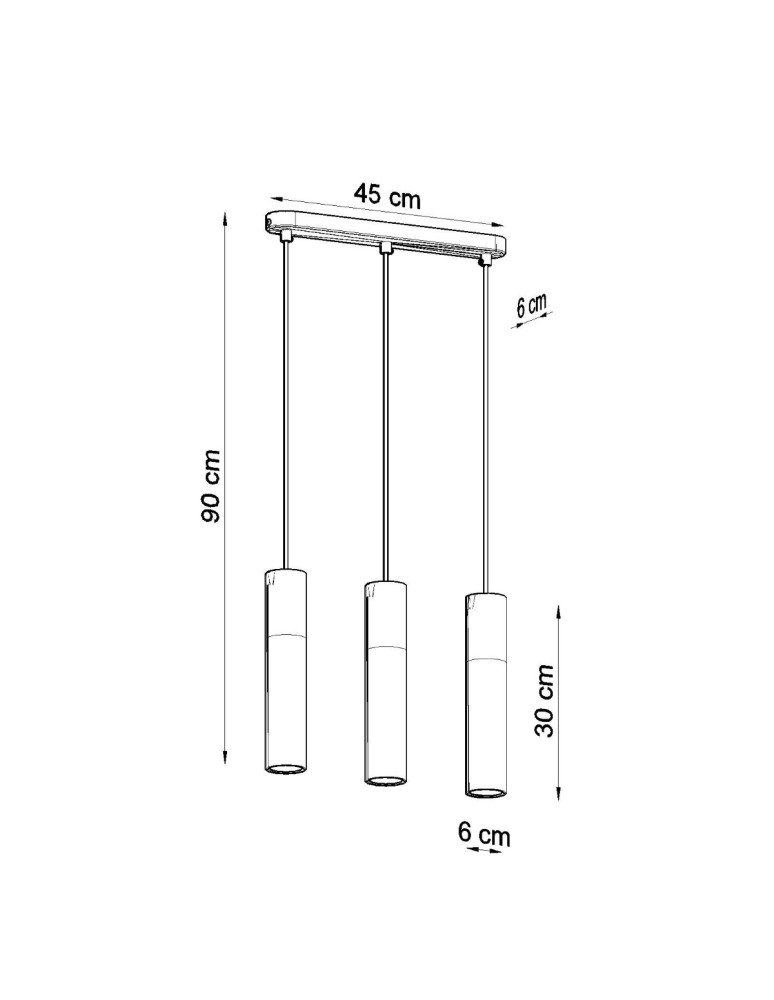 Pendant lamps - Sollux PABLO 3L pendant lamp white SL.0630 - product kolory-swiatla.pl 4