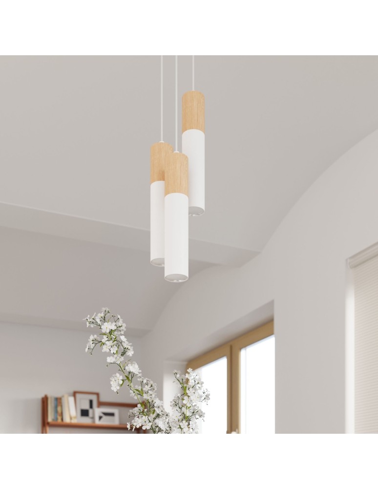 Pendant lamps - Sollux PABLO 3L pendant lamp white SL.0630 - product kolory-swiatla.pl 8