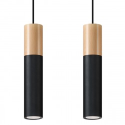 Sollux Lampa wisząca PABLO 2 czarna SL.0633