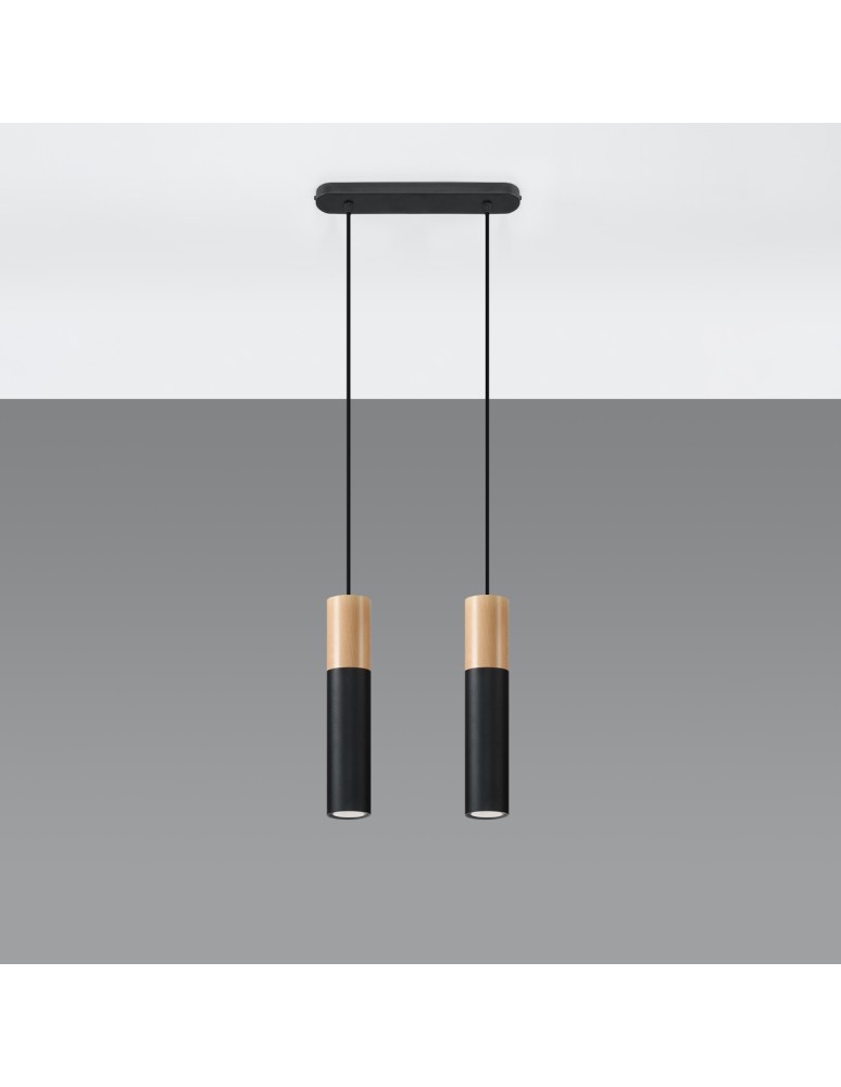Pendant lamps - Sollux PABLO 2 pendant lamp black SL.0633 - product kolory-swiatla.pl 2