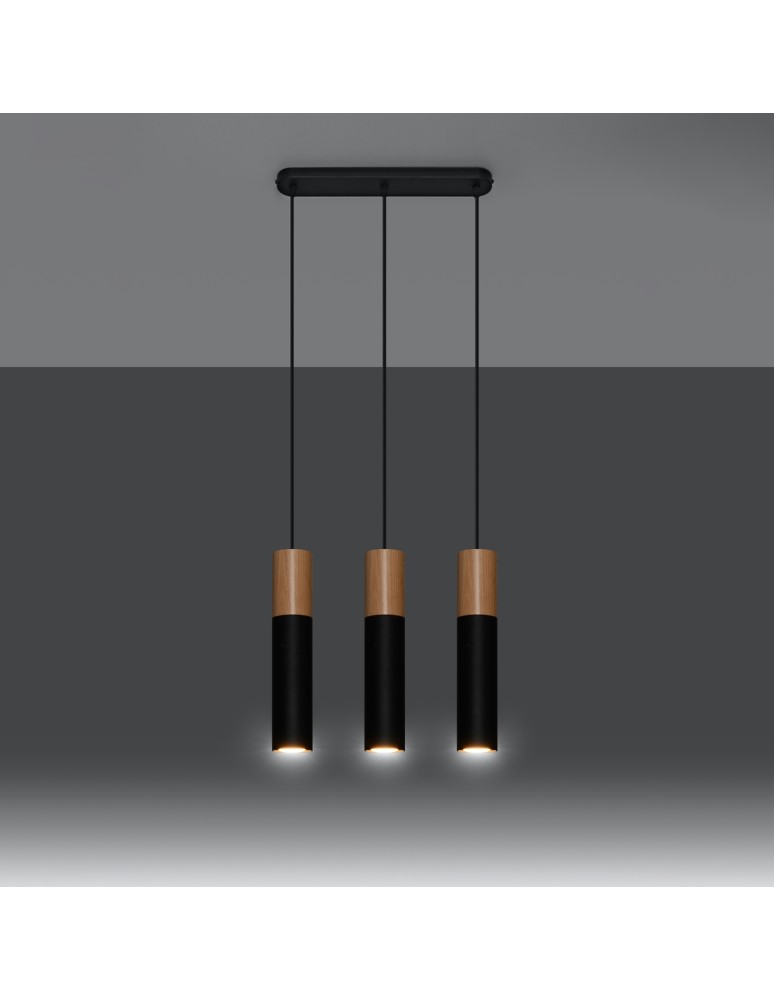 Pendant lamps - Sollux PABLO 3L pendant lamp black SL.0634 - product kolory-swiatla.pl 3