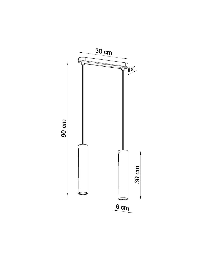 Pendant lamps - Sollux LINO 2 pendant lamp SL.0637 - product kolory-swiatla.pl 4