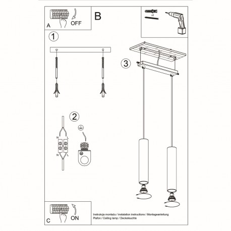 Sollux Lampa wisząca LINO 2 SL.0637