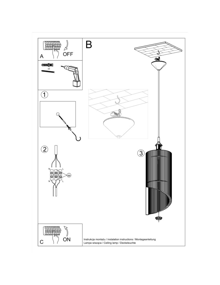 Pendant lamps - Sollux ALEXIA pendant lamp SL.0640 - product kolory-swiatla.pl 5