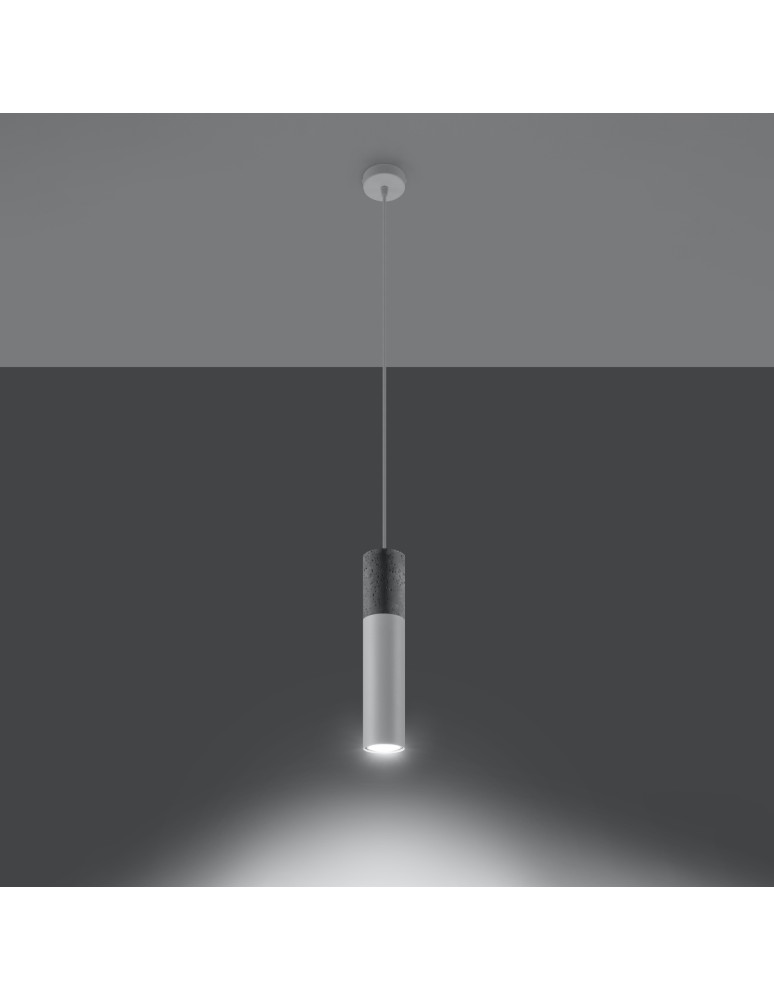 Pendant lamps - Sollux BORGIO 1 pendant lamp white SL.0647 - product kolory-swiatla.pl 3