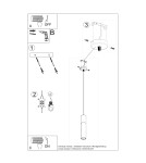 Sollux Lampa wisząca BORGIO 1 biały  SL.0647