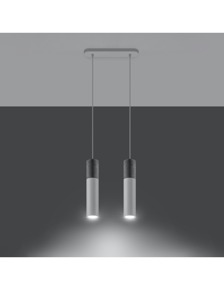 Pendant lamps - Sollux BORGIO 2 pendant lamp white SL.0648 - product kolory-swiatla.pl 3