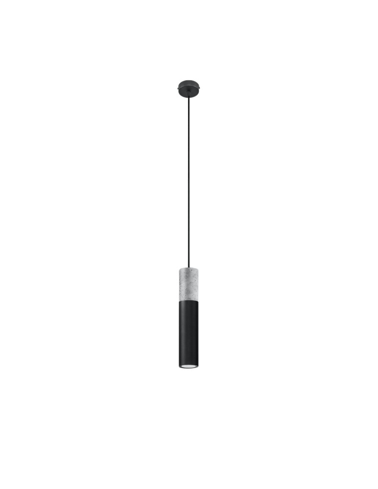 Pendant lamps - Sollux BORGIO 1 pendant lamp black SL.0650 - product kolory-swiatla.pl 1
