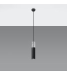 Sollux Lampa wisząca BORGIO 1 czarny SL.0650 Sollux Lampa wisząca BORGIO 1 czarny SL.0650