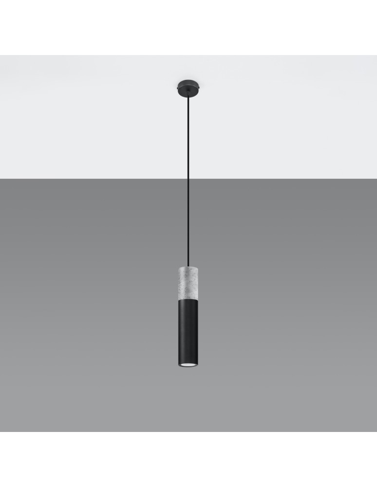 Sollux Lampa wisząca BORGIO 1 czarny SL.0650 Sollux Lampa wisząca BORGIO 1 czarny SL.0650