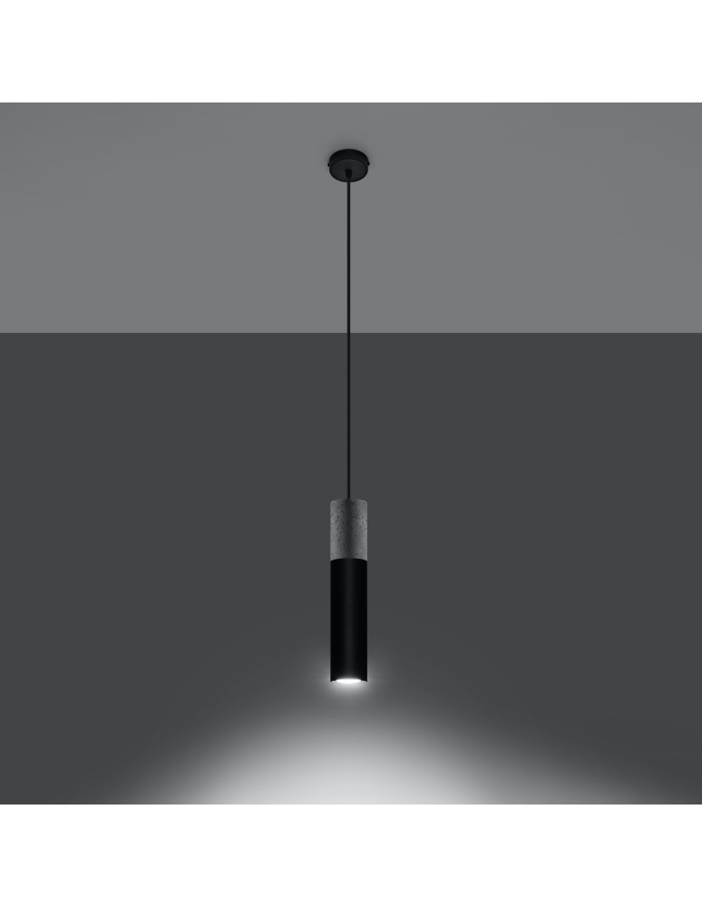 Pendant lamps - Sollux BORGIO 1 pendant lamp black SL.0650 - product kolory-swiatla.pl 3