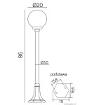Standing garden lamps - SU-MA Balls Classic 98 cm K 5002/2/KP 200 Standing - product 3