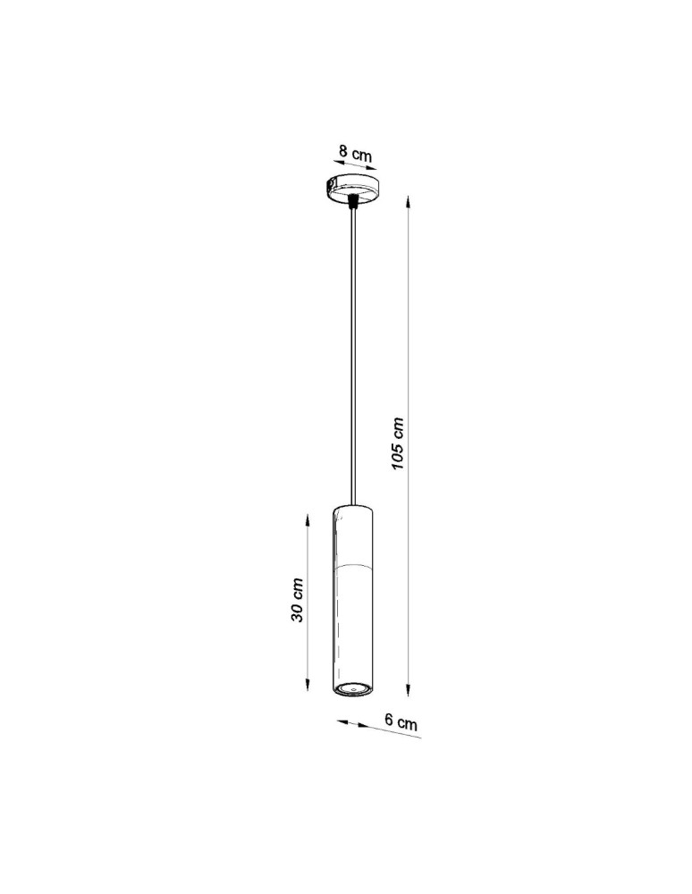 Pendant lamps - Sollux BORGIO 1 pendant lamp black SL.0650 - product kolory-swiatla.pl 4