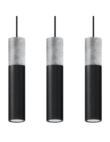 Sollux BORGIO 3L pendant lamp black SL.0652