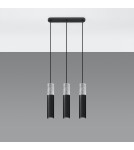 Sollux Lampa wisząca BORGIO 3L czarny SL.0652 Sollux Lampa wisząca BORGIO 3L czarny SL.0652
