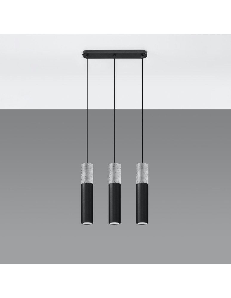 Sollux Lampa wisząca BORGIO 3L czarny SL.0652 Sollux Lampa wisząca BORGIO 3L czarny SL.0652