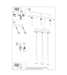 Pendant lamps - Sollux LUVO 3L pendant lamp SL.0655 - product 5