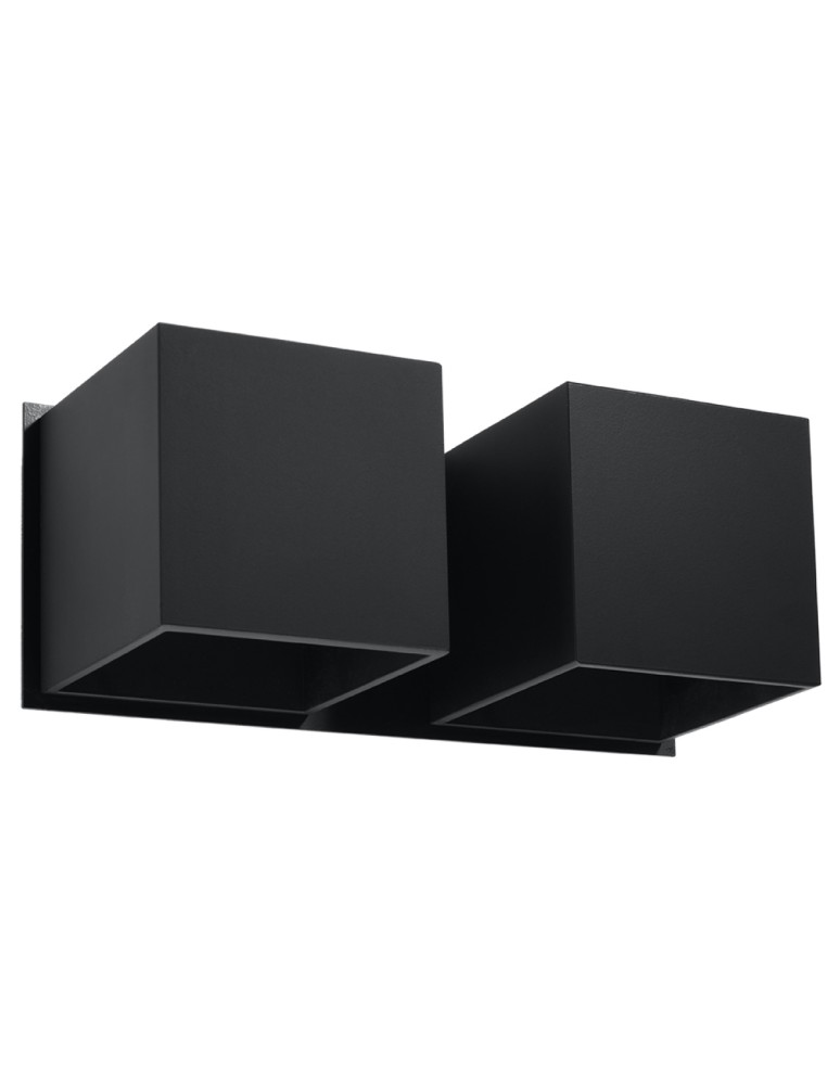 Wall lamps - Sollux QUAD 2 wall lamp black SL.0657 - product kolory-swiatla.pl 1