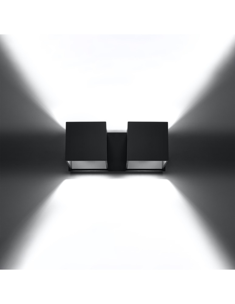 Wall lamps - Sollux QUAD 2 wall lamp black SL.0657 - product kolory-swiatla.pl 3