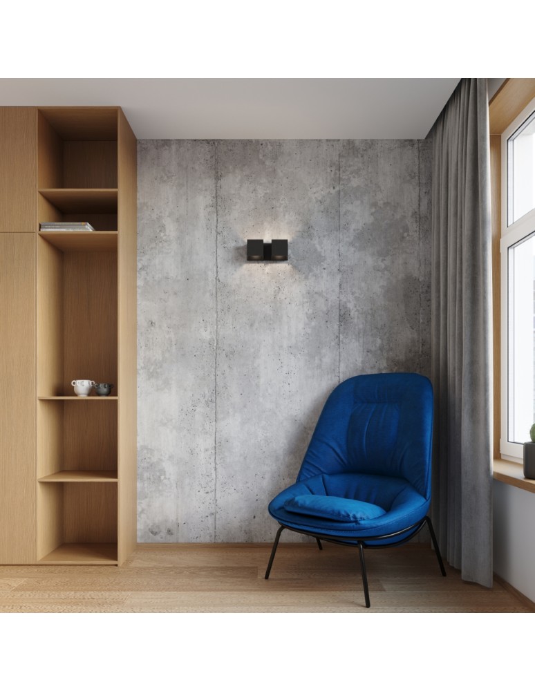 Wall lamps - Sollux QUAD 2 wall lamp black SL.0657 - product kolory-swiatla.pl 8