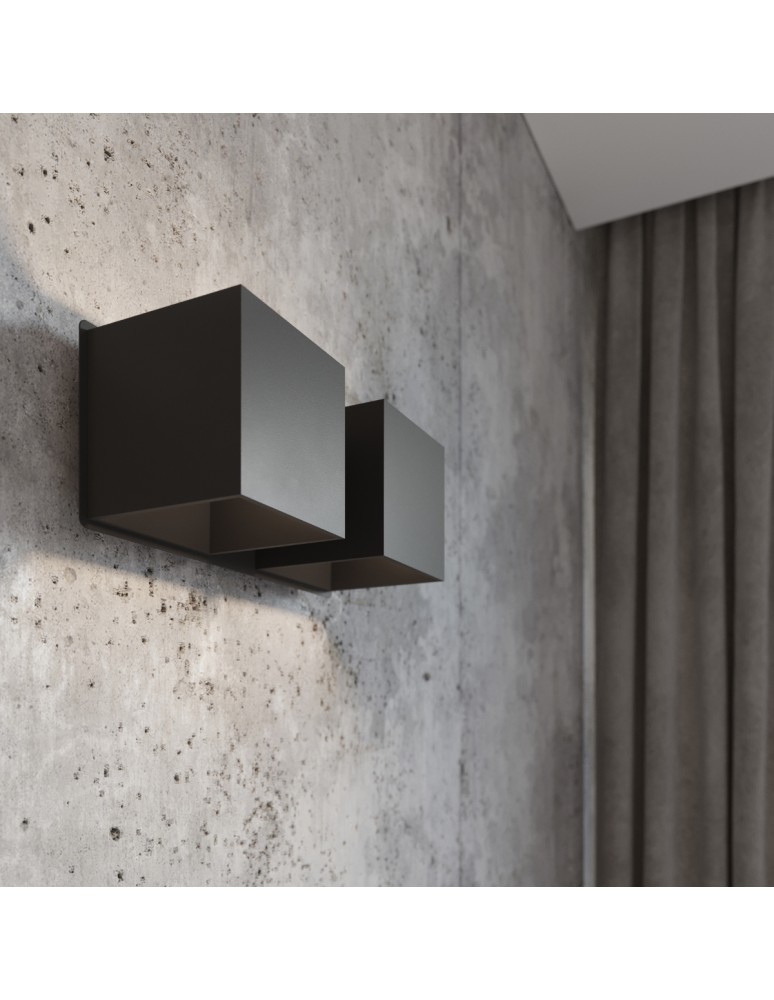 Wall lamps - Sollux QUAD 2 wall lamp black SL.0657 - product kolory-swiatla.pl 9