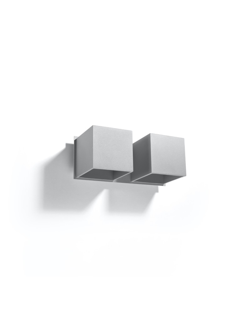 Wall lamps - Sollux Wall lamp QUAD 2 gray SL.0658 - product kolory-swiatla.pl 2