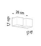 Wall lamps - Sollux Wall lamp QUAD 2 gray SL.0658 - product 5