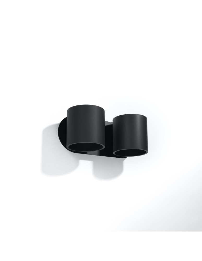 Wall lamps - Sollux Wall lamp ORBIS 2 black SL.0660 - product kolory-swiatla.pl 2