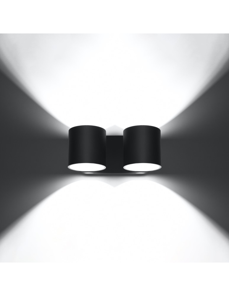Wall lamps - Sollux Wall lamp ORBIS 2 black SL.0660 - product kolory-swiatla.pl 3