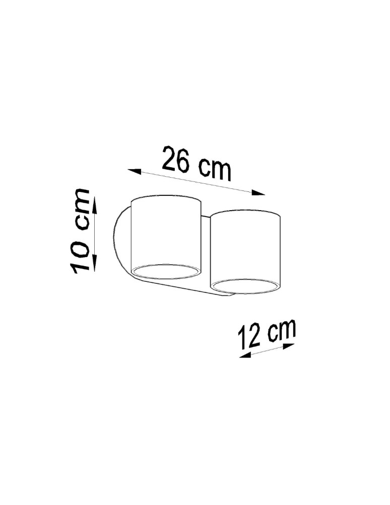 Wall lamps - Sollux Wall lamp ORBIS 2 black SL.0660 - product kolory-swiatla.pl 5