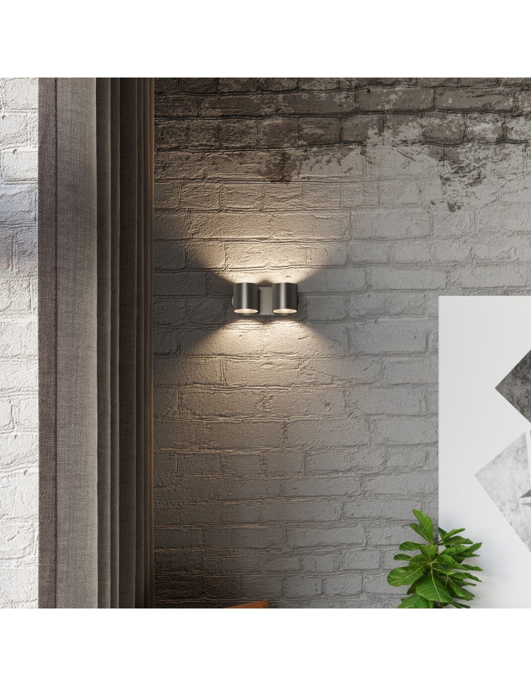 Wall lamps - Sollux Wall lamp ORBIS 2 black SL.0660 - product kolory-swiatla.pl 8