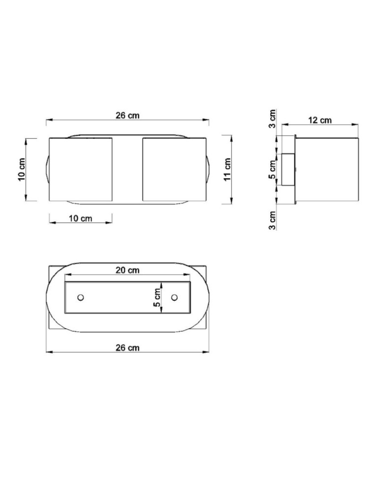 Sollux Kinkiet ORBIS 2 szary SL.0661