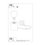 Sollux Lampa biurkowa SALGADO naturalne drewno SL.0674