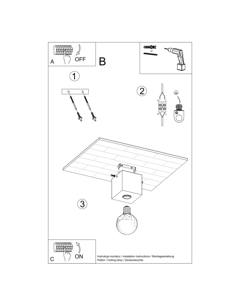 Ceiling lamps - Sollux Plafond ARIZ natural wood SL.0675 - product kolory-swiatla.pl 5