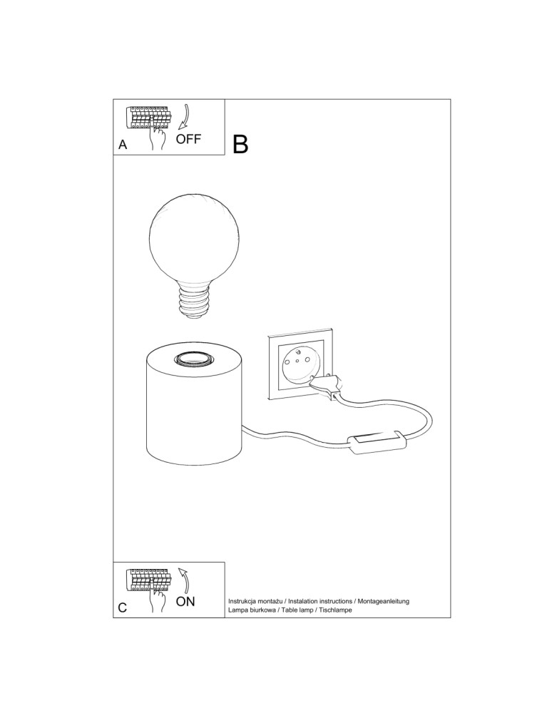 Sollux Lampa biurkowa SALGADO beton SL.0680