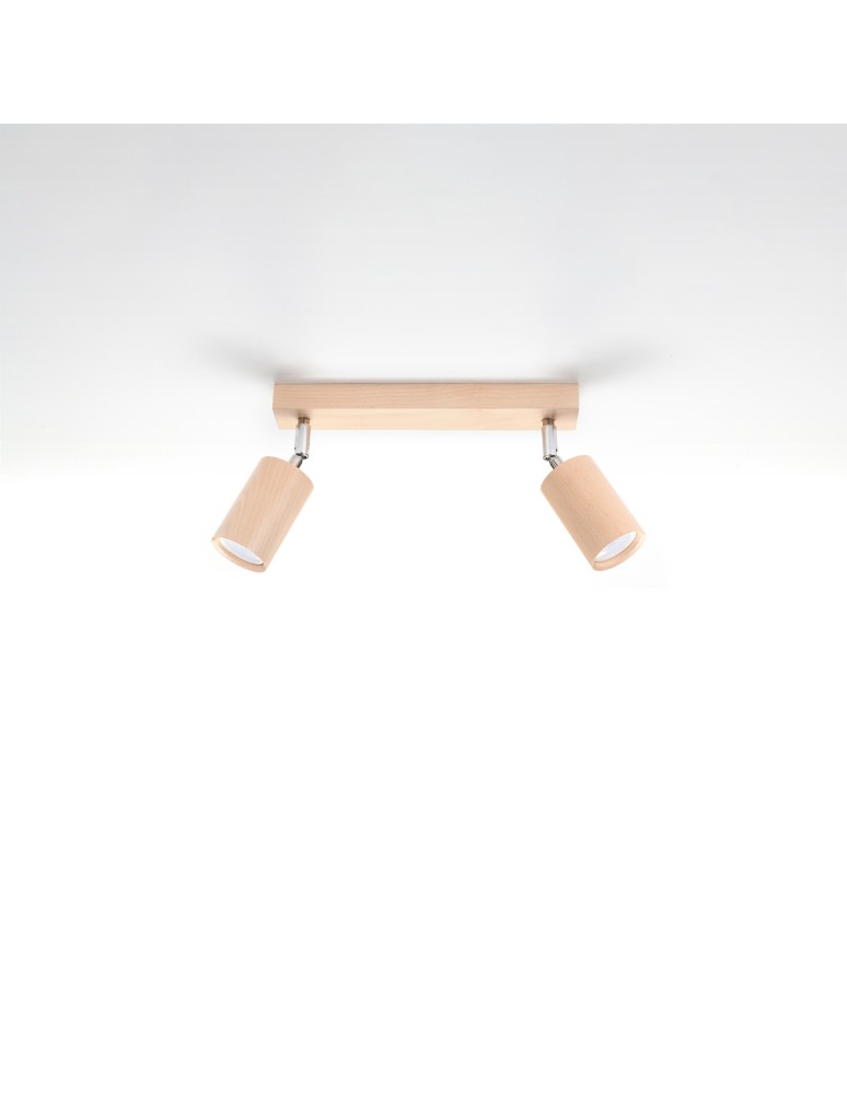 Ceiling lamps - Sollux Plafond BERG 2 natural wood SL.0702 - product kolory-swiatla.pl 2