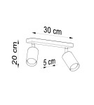 Ceiling lamps - Sollux Plafond BERG 2 natural wood SL.0702 - product 4