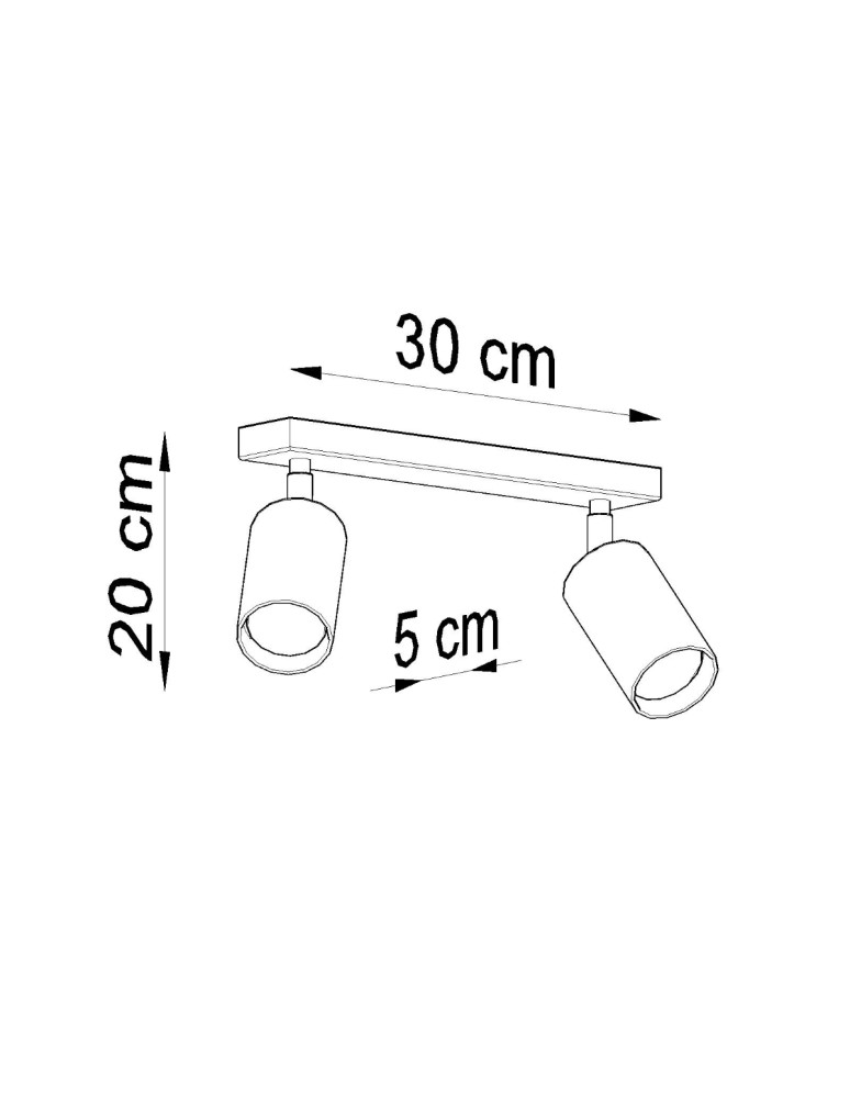 Ceiling lamps - Sollux Plafond BERG 2 natural wood SL.0702 - product kolory-swiatla.pl 4