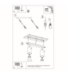 Ceiling lamps - Sollux Plafond BERG 2 natural wood SL.0702 - product 5
