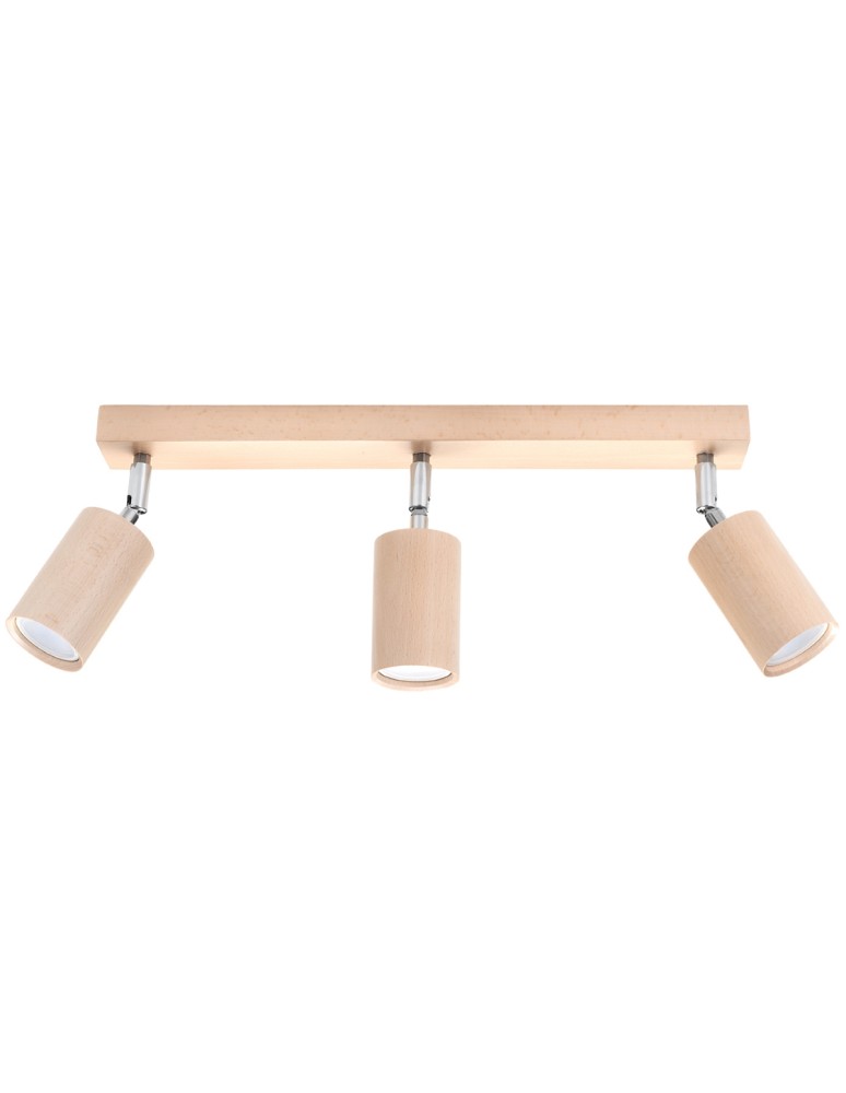 Ceiling lamps - Sollux Plafond BERG 3 natural wood SL.0703 - product kolory-swiatla.pl 1