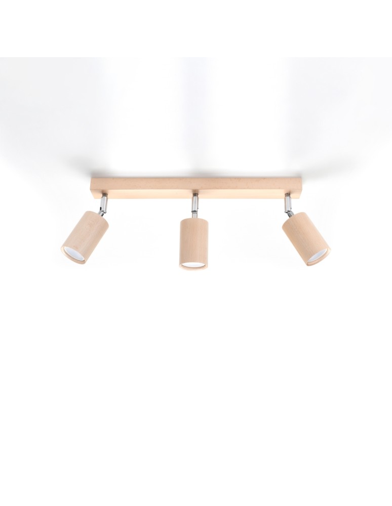 Ceiling lamps - Sollux Plafond BERG 3 natural wood SL.0703 - product kolory-swiatla.pl 2