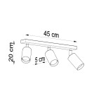 Ceiling lamps - Sollux Plafond BERG 3 natural wood SL.0703 - product 4