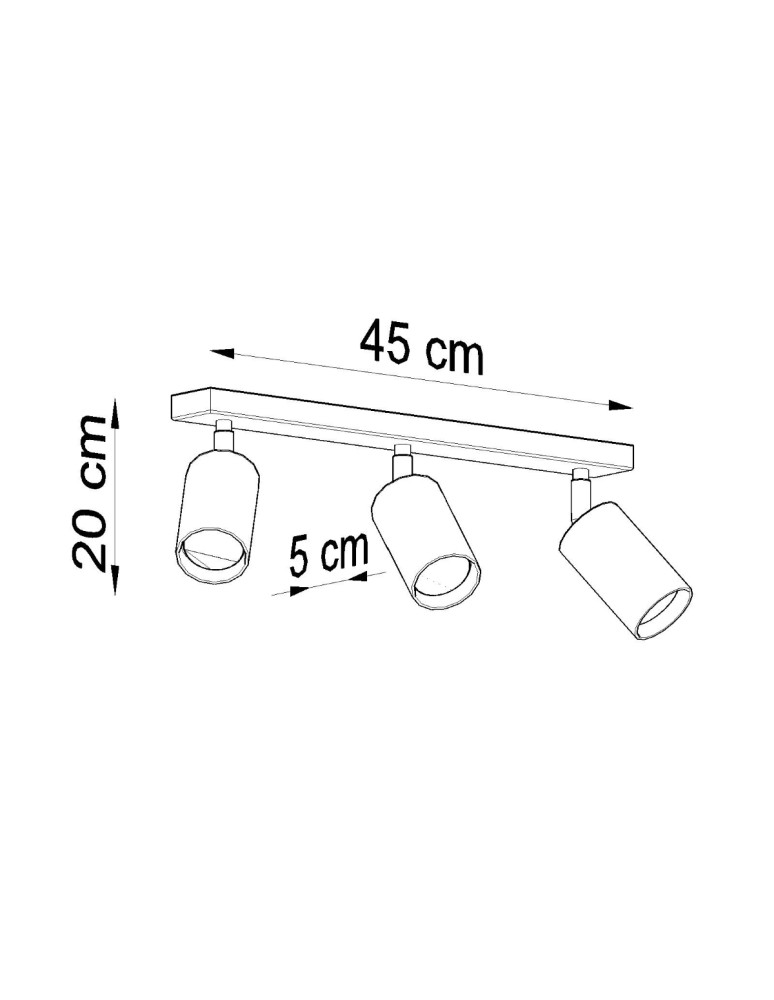Ceiling lamps - Sollux Plafond BERG 3 natural wood SL.0703 - product kolory-swiatla.pl 4