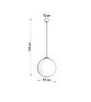 Sollux Lampa wisząca UGO 40 złota SL.0717