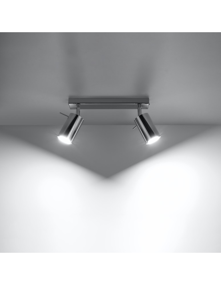 Ceiling lamps - Sollux Plafond RING 2 chrome SL.0728 - product kolory-swiatla.pl 3