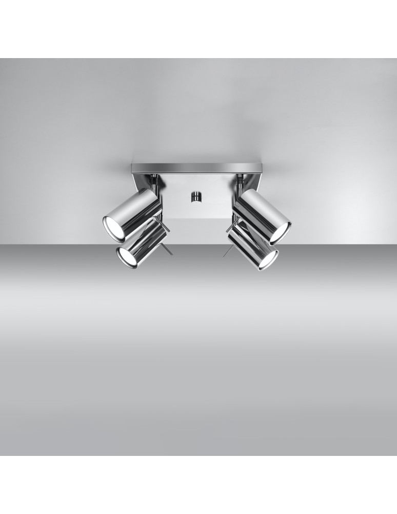 Ceiling lamps - Sollux Plafond RING 4 chrome SL.0730 - product kolory-swiatla.pl 3